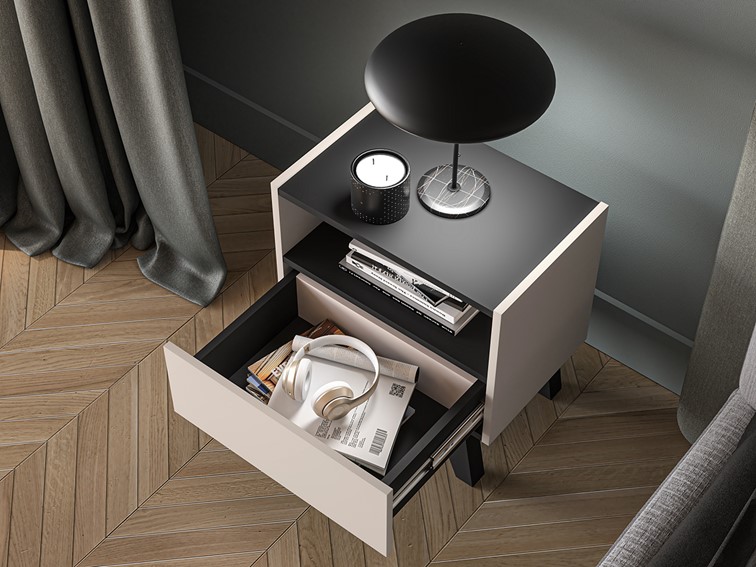 Szafka nocna FRESHION 06 Cashmere/Czarny