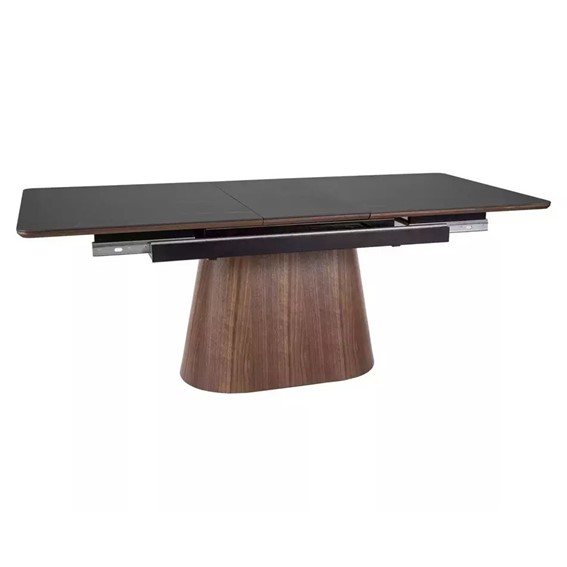 Stół Rozkładany MONACO (160-200)x90 Czarny Mat/Orzech