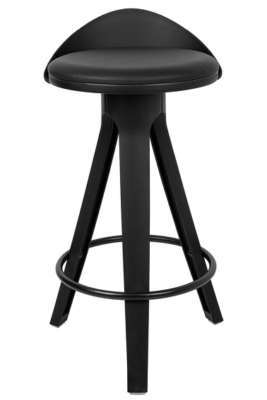 Krzesło Barowe MILA 65cm Czarny/Polipropylen