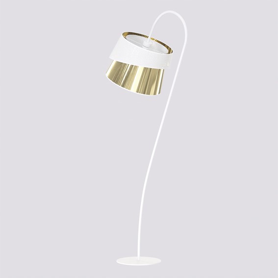 Lampa Podłogowa CANVA LP1 Złoty/Biały