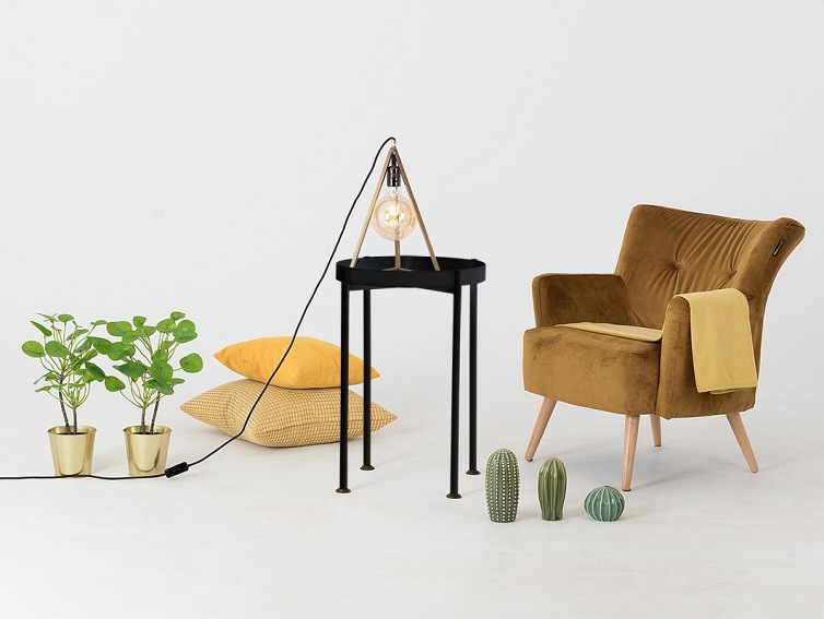 Stolik Hanna Metal 1-F 40x60 Czarny