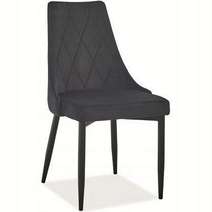 Krzesło TRIX B Velvet Czarny/Czarny