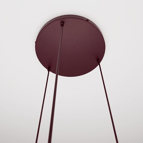 Lampa Wisząca COSMO 3PREM Burgundowy/Opal