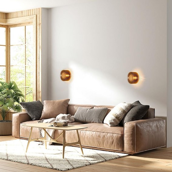 Lampa Ścienna SUNNY Złoty