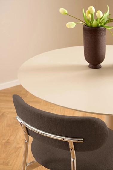 Krzesło LYRIC Brązowy/Chrom