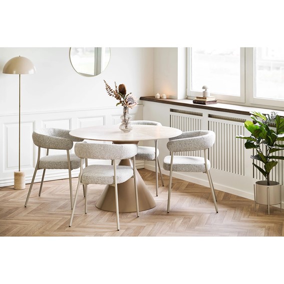 Stół Okrągły ANNECY fi120 Beżowy