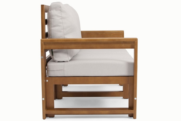 Sofa Ogrodowa MALTA 2-Osobowa Brązowy/Szary