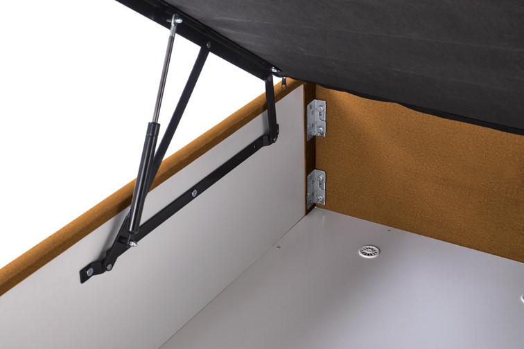 Łóżko Kontynentalne Tapicerowane ASENTO 160x200 Musztardowy