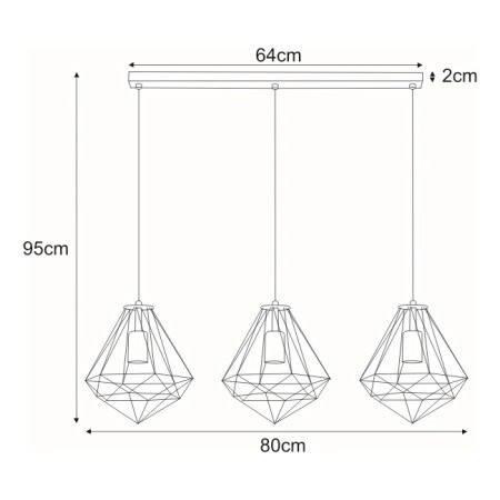 Lampa Wisząca MARKO K-4004 Czarny