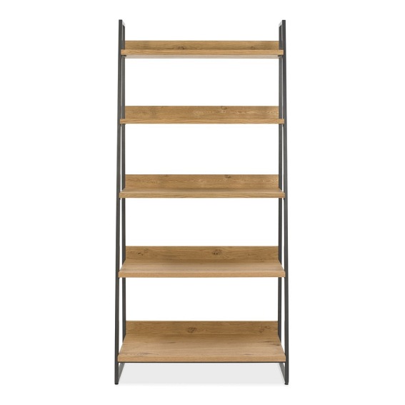 Regał Indus IN29-5 133x39cm Dąb/Czarny