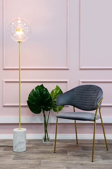 Krzesło NAOMI Szary/Złoty