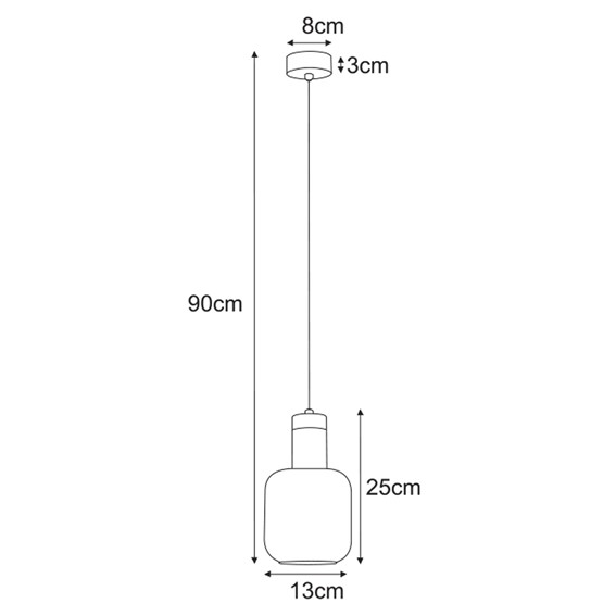 Lampa Wisząca DENIS K-5260 Czarny/Grafitowy