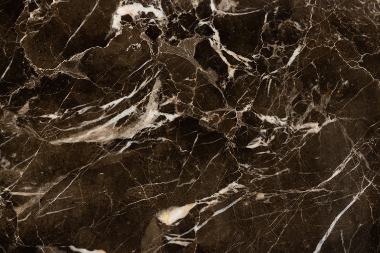 Stolik Kawowy AVILA Niski Brązowy Marmur