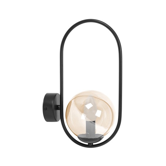 Kinkiet VENTA K-5125 Czarny/Bursztynowy