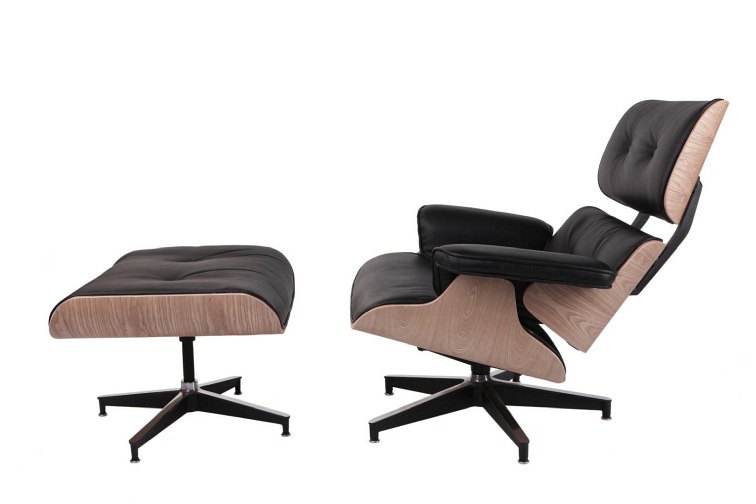 Fotel z Podnóżkiem VIP 54x82x85 Czarny/Ebony