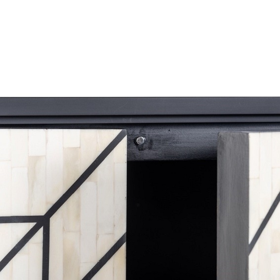 Komoda NOVAS Czarny/Biały