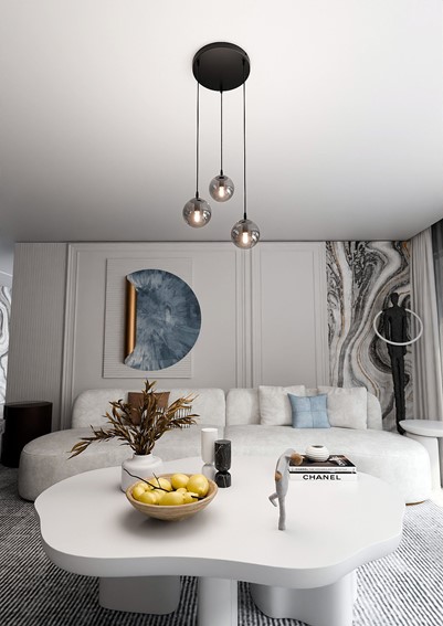 Lampa Wisząca COSMO 3 PREMIUM Czarny/Grafitowy