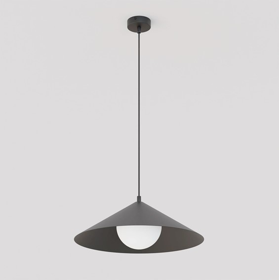 Lampa Wisząca MONO 1M Czarny/Opal
