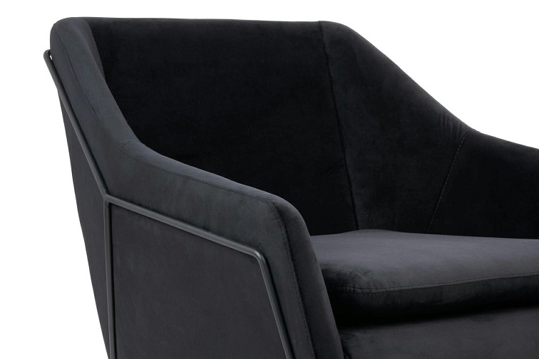 Fotel EMMA Velvet Czarny