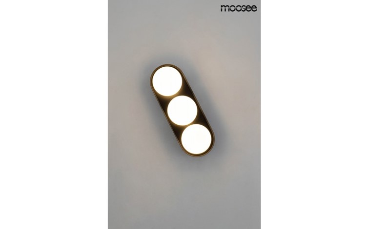 Lampa Ścienna DROPS 3 Czarny/Biały