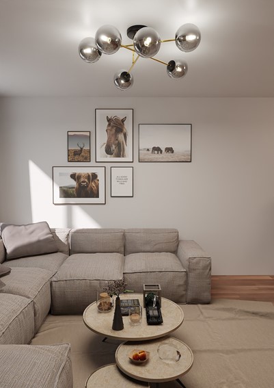 Lampa Sufitowa MAGNUM 6 Czarny/Grafitowy