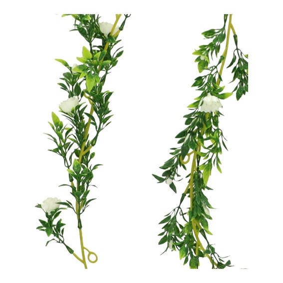 Girlanda ze Sztucznych Roślin Białe Duże Kwiaty