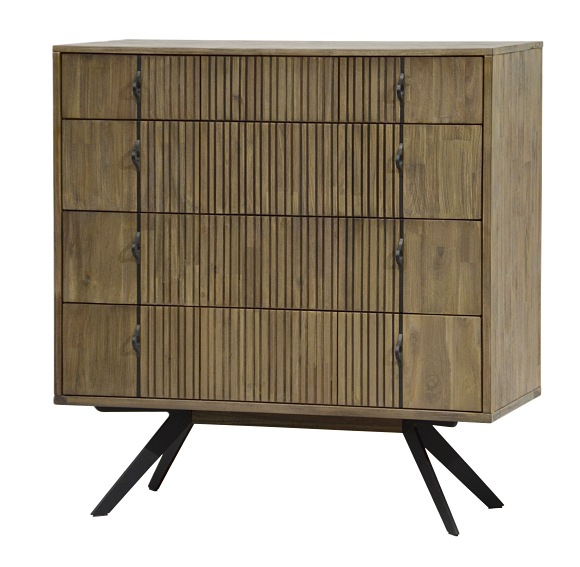 Komoda Massa B03 45x100x104 Czarny/Brązowy