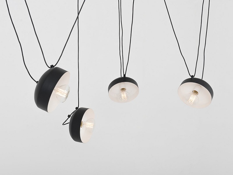 Lampa wisząca POPO FLAT 4 – czarny