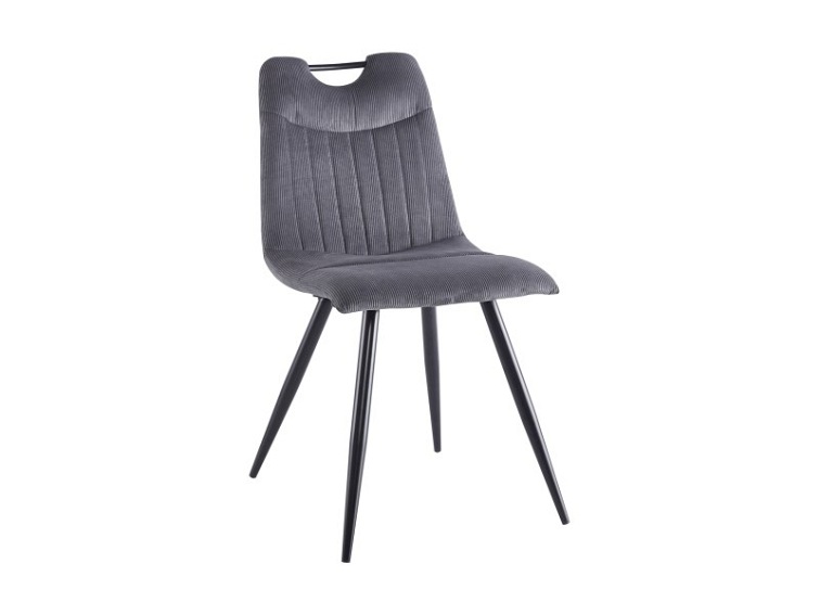 Krzesło Orfe Sztruks Czarny Stelaż/Szary Fjord 15
