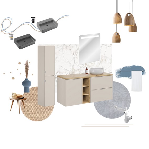 Zestaw Meblowy BELLA 60cm Kaszmirowy Mat