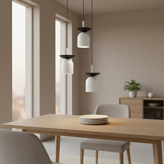 Lampa Wisząca EGO 3 PREM Biały/Czarny