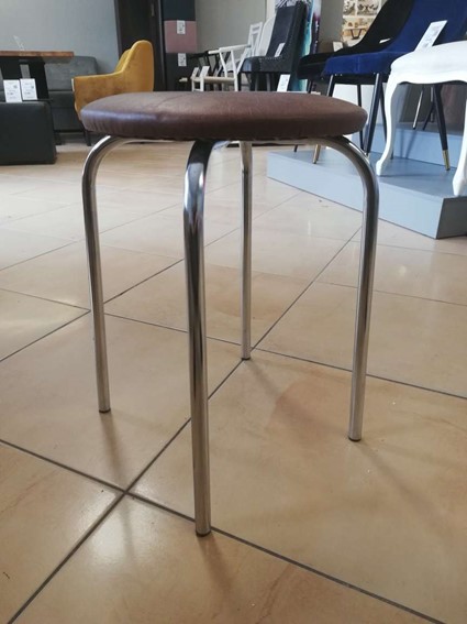 Taboret TOP Chrom/Brąz (B-104)