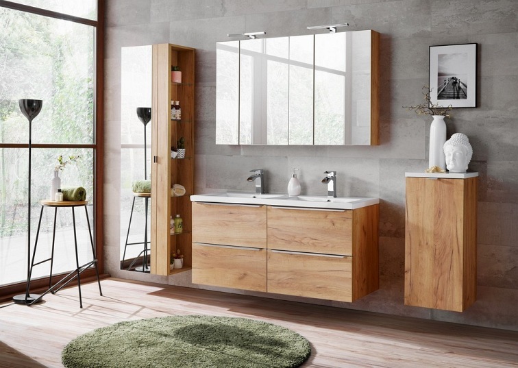 Szafka z Lustrem Capri Oak 842 16x60x75 Dąb