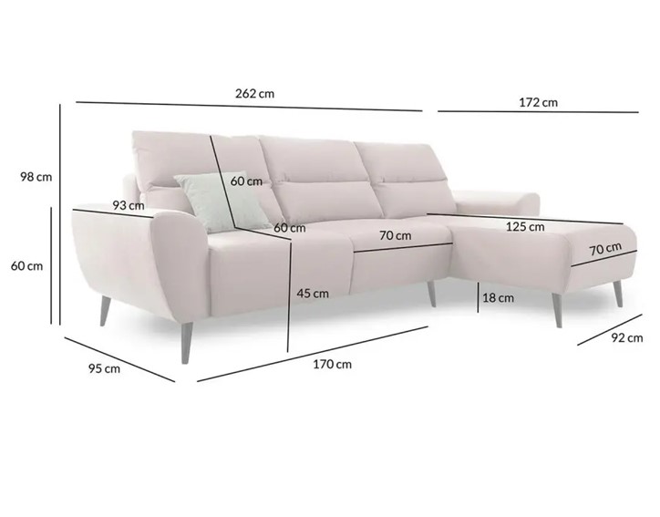 Narożnik JEF Beżowy z Funkcją Spania II Grupa Tkanin