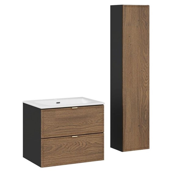 Zestaw Meblowy SKY 60cm Czarny Mat/Dąb Casella