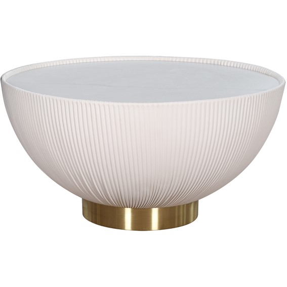 Stolik MODIG M68 fi70 Biały/Złoty