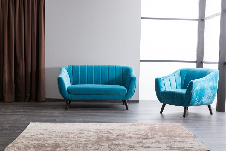 SOFA ELITE 2 VELVET BEŻOWY BLUVEL 28 / WENGE