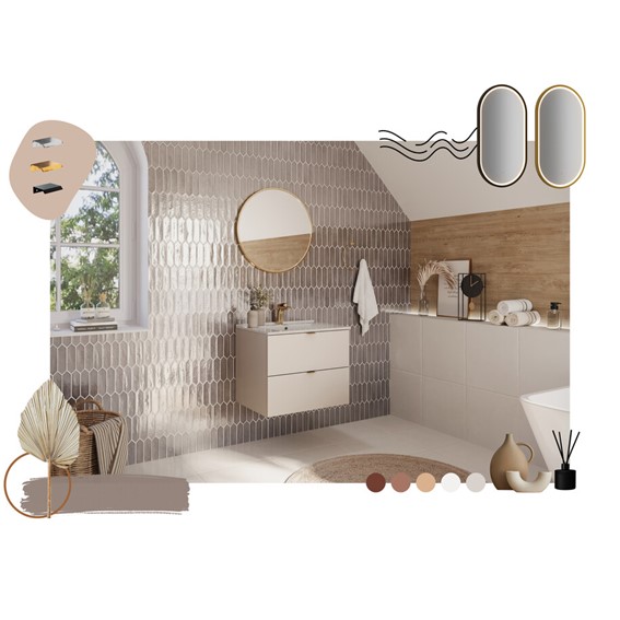 Zestaw Meblowy DALIA 60cm Kaszmirowy Mat