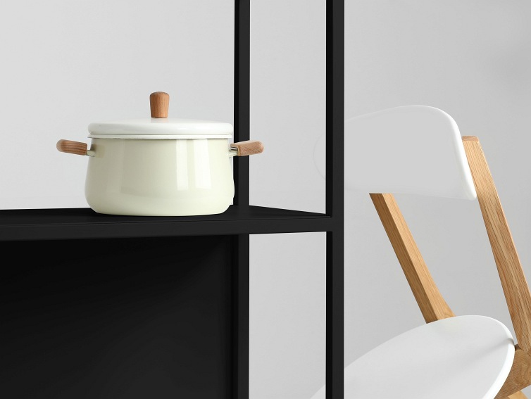 Regał Hyller Side Metal 100x35x110 Czarny