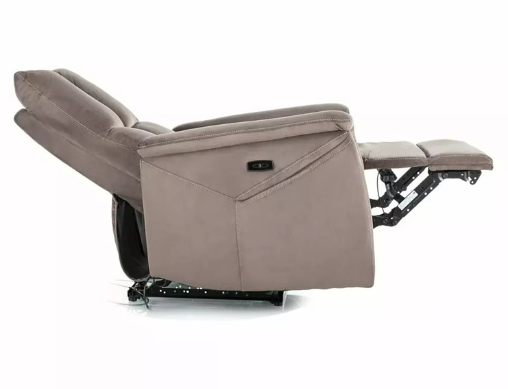 Fotel Rozkładany NEPTUN M Velvet Cappuccino/Czarny