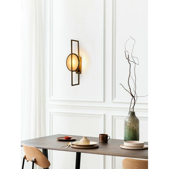 Lampa Ścienna TROYA Złoty/Biały