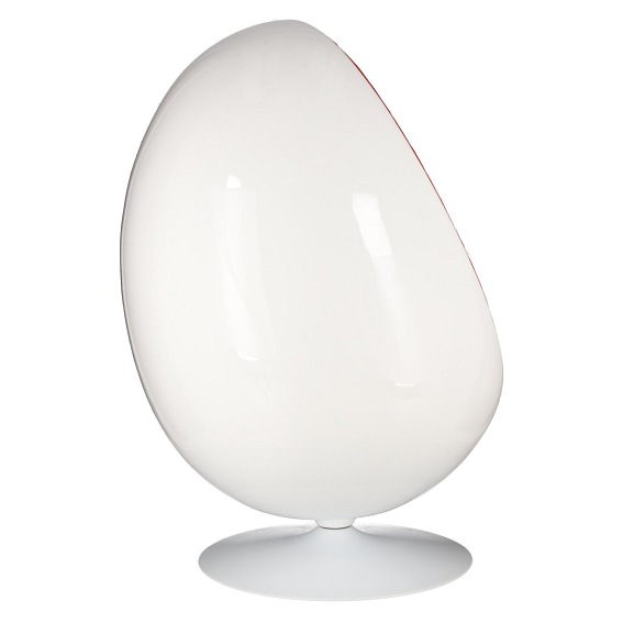 Fotel OVALIA CHAIR Biało-Czerwony