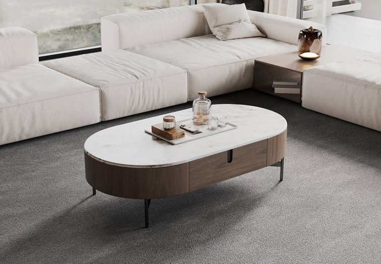 Stolik Kawowy SILARIO SA06 140x75cm Brązowy