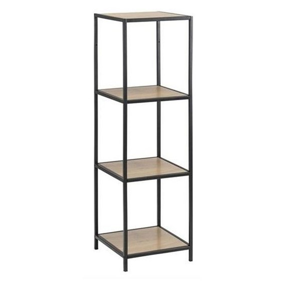 Regał SEAFORD Czarny/Dąb