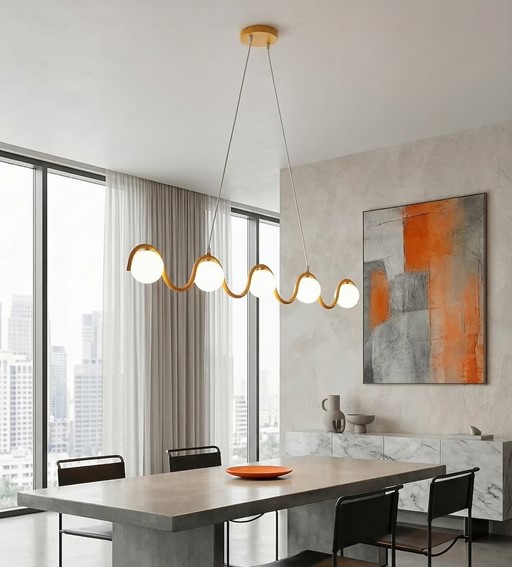 Lampa Wisząca SINUS 5 Pomarańczowy