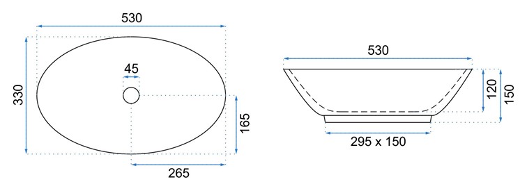Umywalka Nablatowa PAMELA Biały