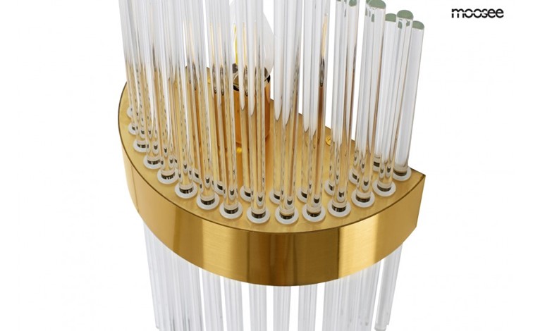 Lampa Ścienna FLORENS S Złoty/Transparentny