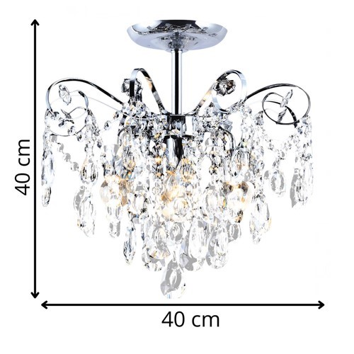 Żyrandol VALENCJA 4 CHR Chromowany/Srebrny/Transparentny