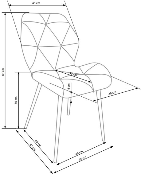 Krzesło K453 Czarny