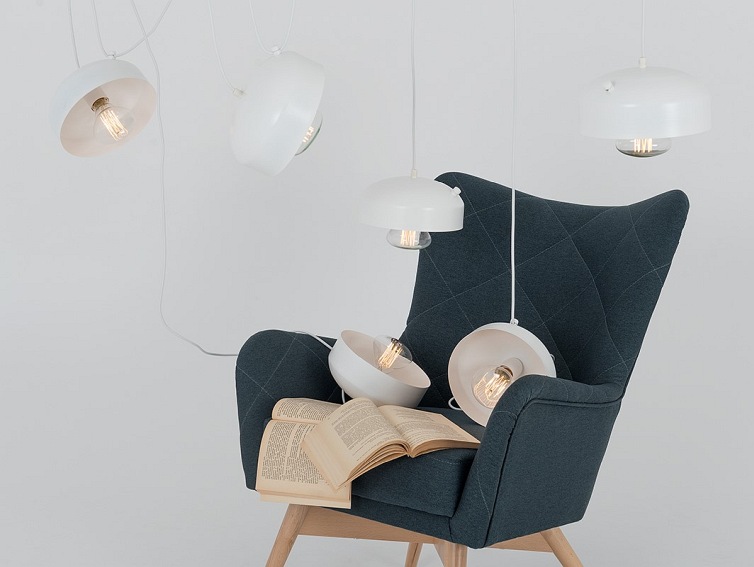 Lampa wisząca POPO FLAT 6 – biały